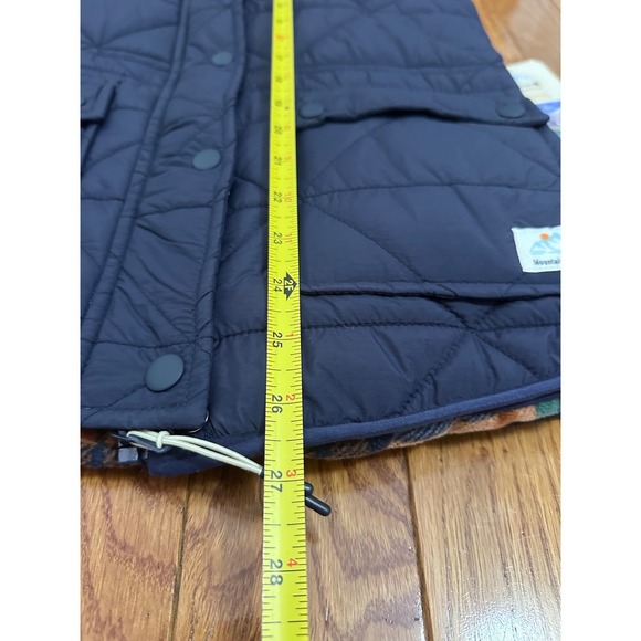 New Mountain and Isles Quilted Vest Puffer Lightweight Snap Button Navy XS - Picture 10 of 11
